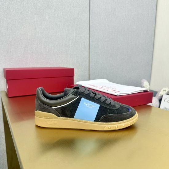 Valentino Studded Leather Lace-Up Sneakers with Punk Flair