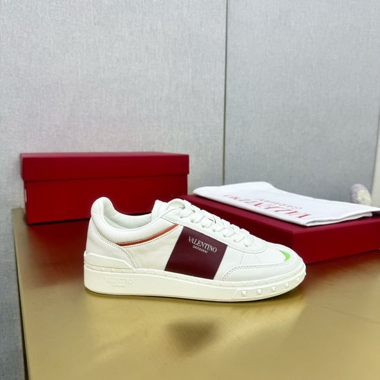 Valentino Studded Leather Lace-Up Sneakers with Punk Flair