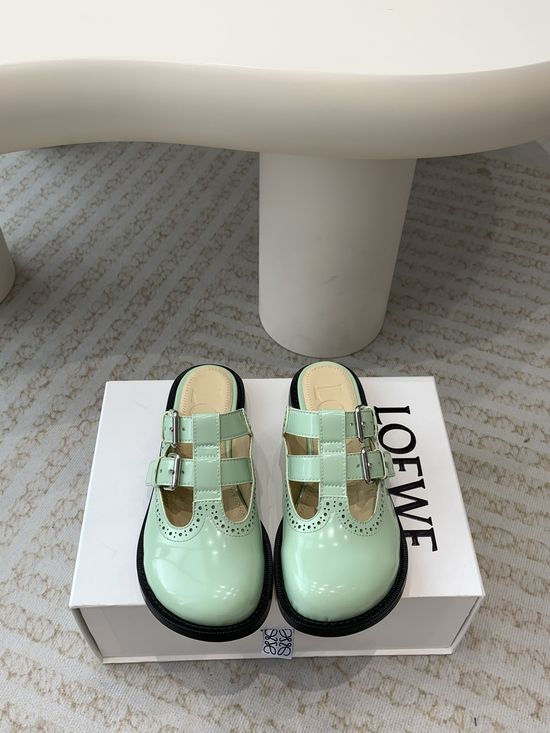 Loewe Vintage Mary Jane Loafers With Round Toe