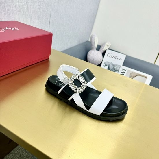 Vivienne Westhood Classic Double-Buckle Slides with Delicate Crystal Accents