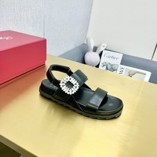 Vivienne Westhood Classic Double-Buckle Slides with Delicate Crystal Accents