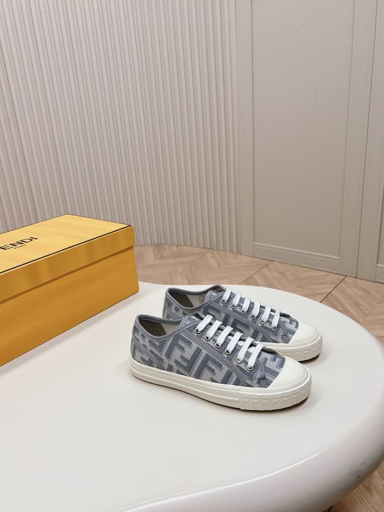 Fendi Classic Monogram Upper Breathable Lightweight Casual Skate Shoes