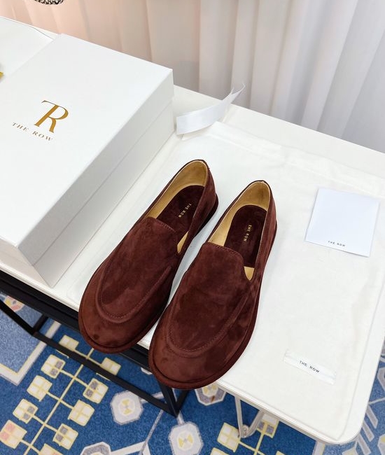 The Row Vintage Leather Loafers Soft Comfortable Casual Daily Shoes