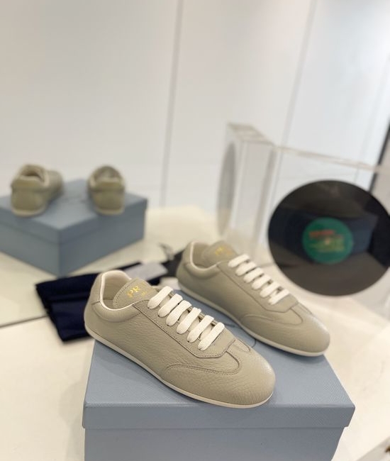 Prada Premium Leather Slip On Casual Comfortable Fashion Sneakers
