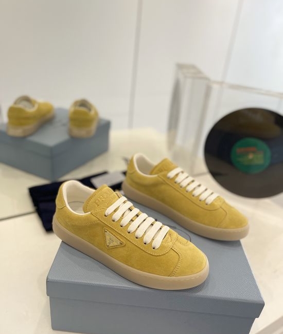 Prada Premium Leather Slip On Casual Comfortable Fashion Sneakers