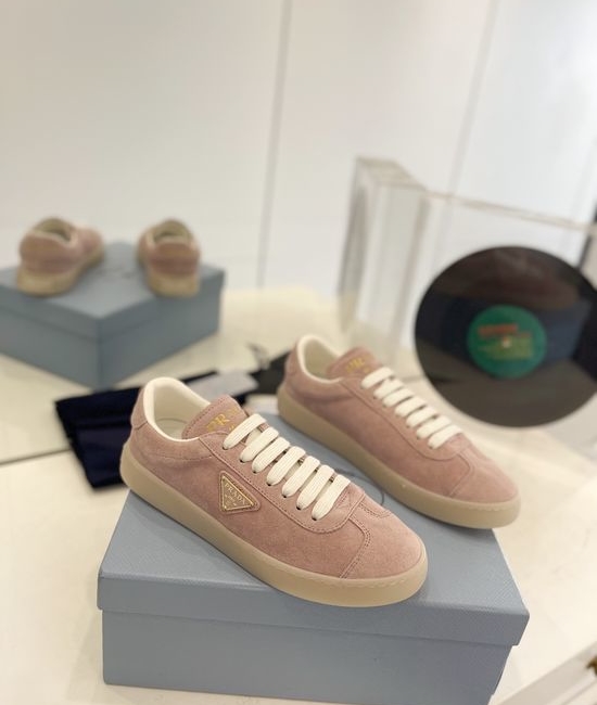 Prada Premium Leather Slip On Casual Comfortable Fashion Sneakers