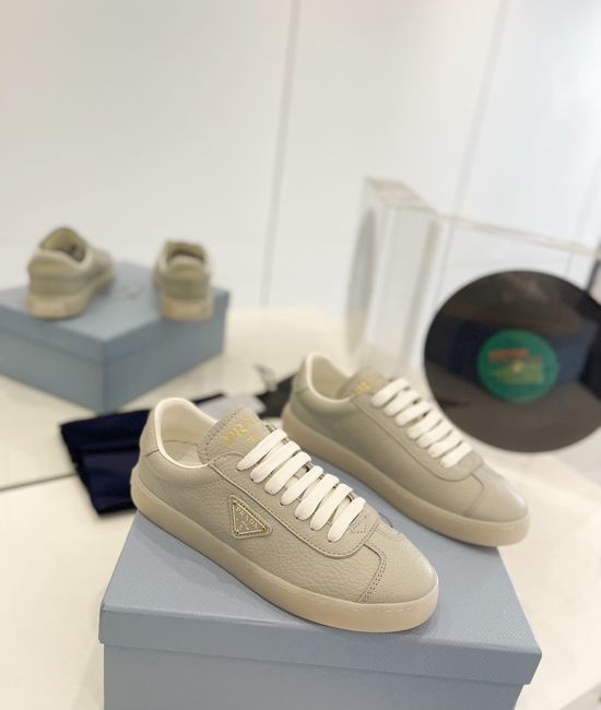 Prada Premium Leather Slip On Casual Comfortable Fashion Sneakers