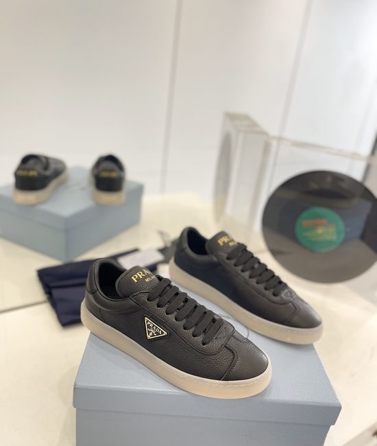 Prada Premium Leather Slip On Casual Comfortable Fashion Sneakers