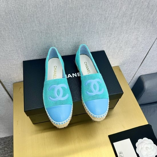 Chanel Casual Denim Espadrille Mules Slip On Comfort Shoes