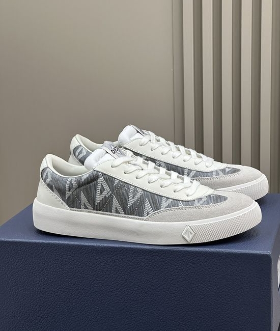 Christian Dior CD Suede Stitched Leather Lightweight Comfortable Sneakers