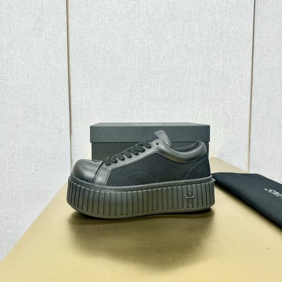 SMFK Classic Color Block Thick Sole Casual Canvas Shoes