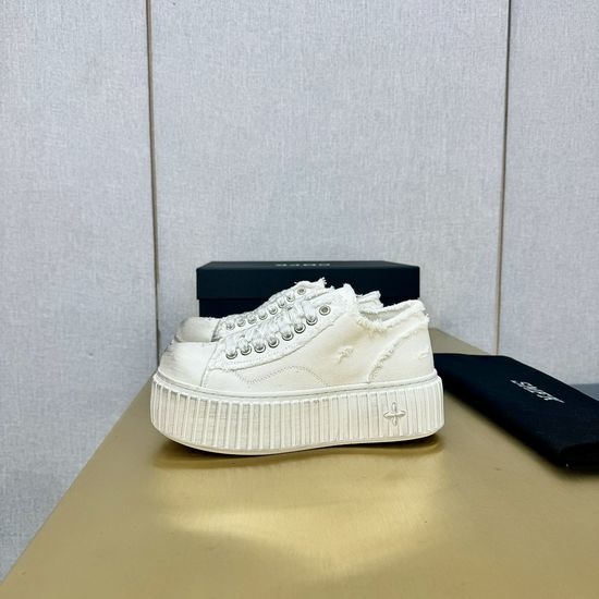 SMFK Classic Color Block Thick Sole Casual Canvas Shoes