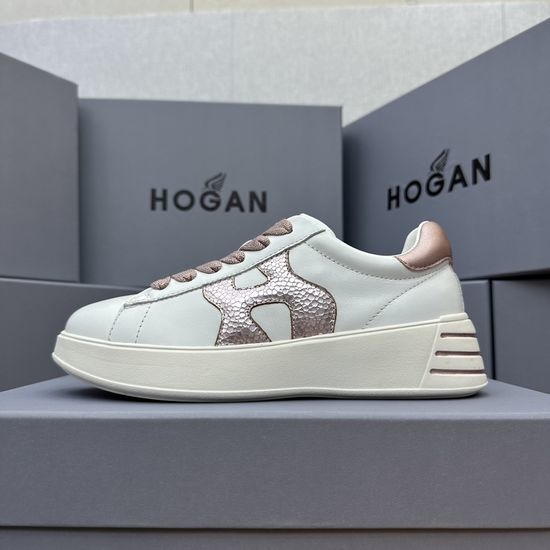 Hogan Casual Comfortable Sheepskin Sneakers with Lightweight Sole