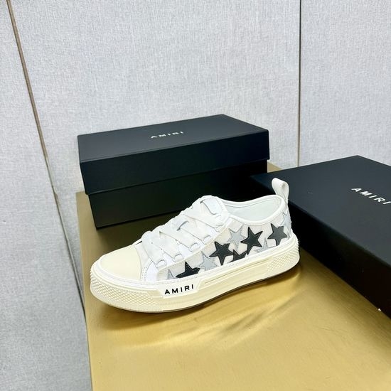 Ami Star Patch Canvas Platform Low Top Casual Shoes