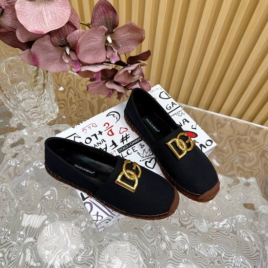 Dolce & Gabbana Embossed Denim Espadrilles with Soft Lining Non-slip Sole