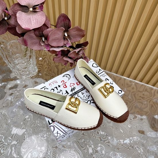 Dolce & Gabbana Embossed Denim Espadrilles with Soft Lining Non-slip Sole