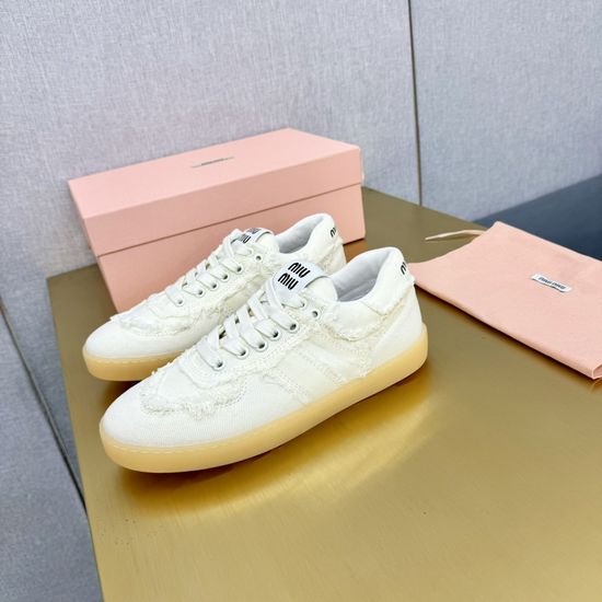 Miu Miu Classic Canvas Shoes with Rubber Sole Original Packaging