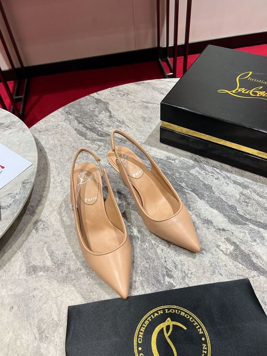 Christian Louboutine Kitten Heel Slingback Pumps Multi Color Options