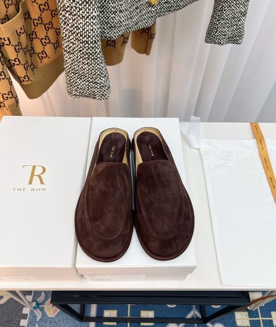 The Row Vintage Leather Mules Soft Non-Slip Comfortable Casual Shoes