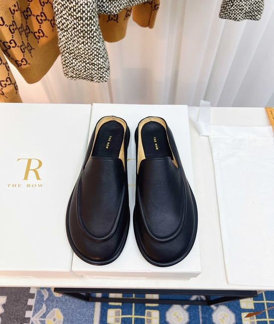 The Row Vintage Leather Mules Soft Non-Slip Comfortable Casual Shoes