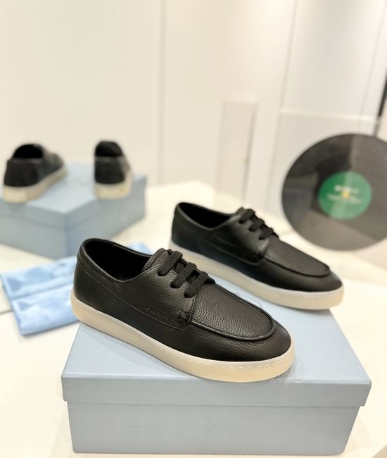 Prada Premium Lace-up Loafer Stylish Casual Comfort Shoes