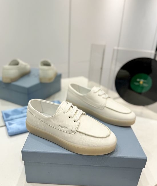 Prada Premium Lace-up Loafer Stylish Casual Comfort Shoes