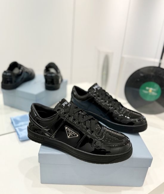 Prada Premium Square Toe Soft Leather Casual Comfort Shoes