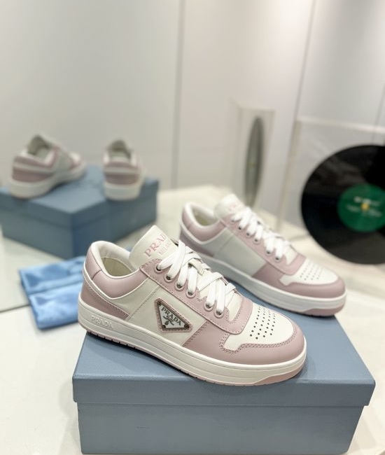 Prada Premium Square Toe Soft Leather Casual Comfort Shoes