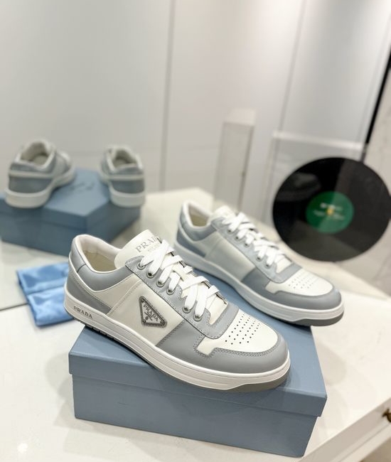 Prada Premium Square Toe Soft Leather Casual Comfort Shoes