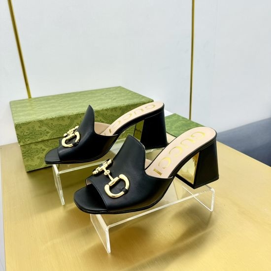 Gucci Denim Embroidered Slip On Casual Flat Sandals Slippers