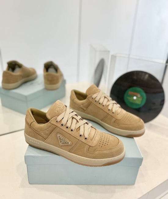 Prada High Quality Minimalist Sporty Leather Comfort Sneakers