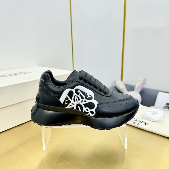 McQueen Premium Leather Stitched Athletic Running Chunky Sneakers