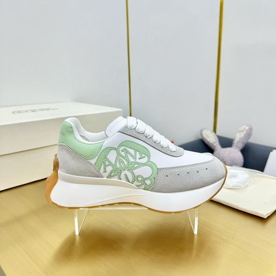 McQueen Premium Leather Stitched Athletic Running Chunky Sneakers