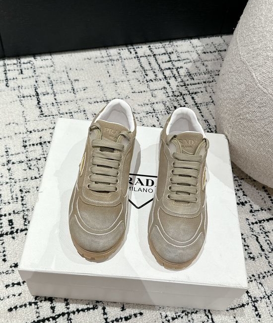 Prada Suede Retro Casual Comfortable Daily Training Shoes