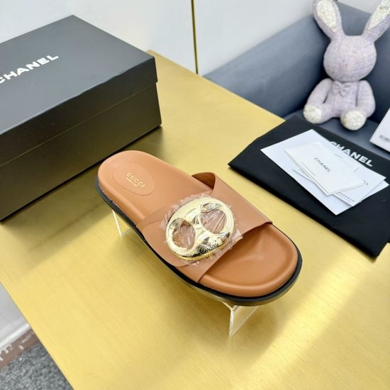 Gucci Premium Flat Slide Sandals Comfortable Durable Footwear