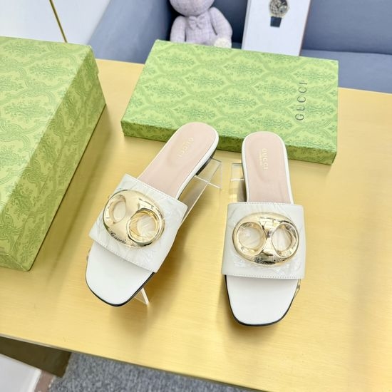 Gucci Flat Slide Sandals Soft Sole Comfortable Daily Shoes