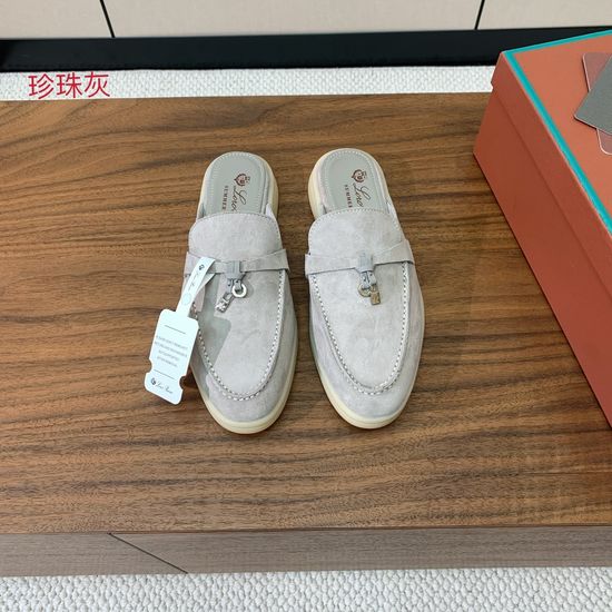 Loro Piana Premium Suede Loafers Hand Stitched Comfortable Sole