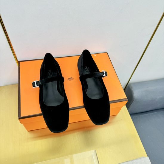 Hermes Handmade Suede Casual Comfortable Walking Shoes