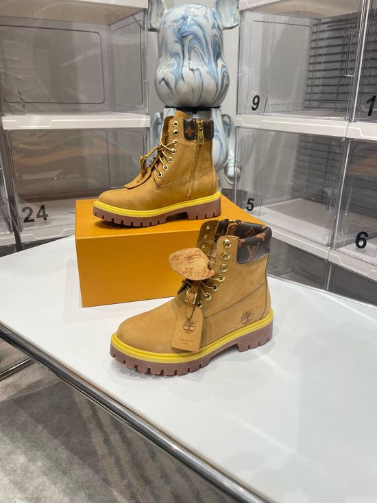 Louis Vuitton Waterproof Nubuck Work Boots with Non Slip Sole