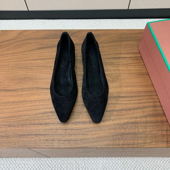 Loro Piana Cashmere Flat Shoes with Timeless Minimalist Look