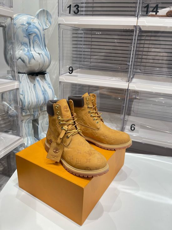 Louis Vuitton Waterproof Nubuck Work Boots with Non Slip Sole