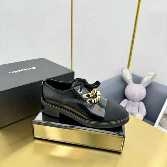 Chanel Premium Leather Ankle Boots with Pearl Decor