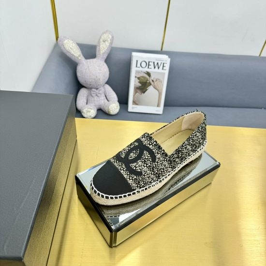 Chanel Casual Denim Espadrille Mules Slip On Comfort Shoes