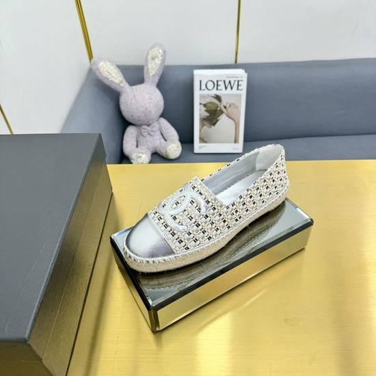 Chanel Casual Denim Espadrille Mules Slip On Comfort Shoes