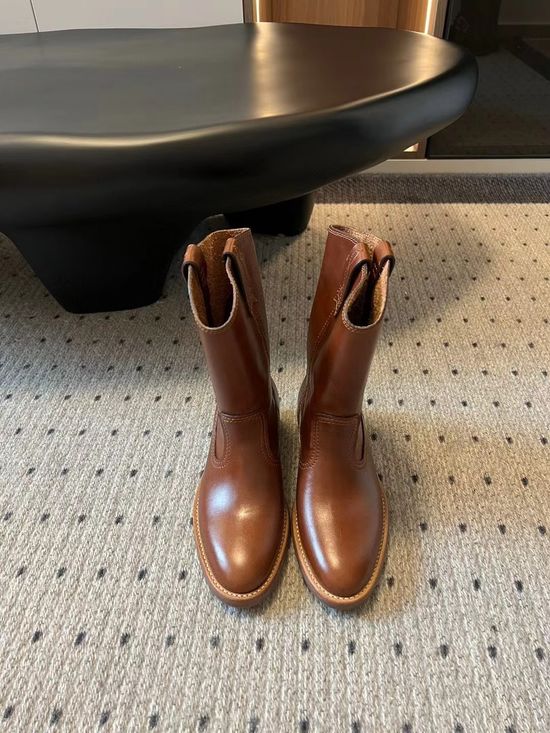 Golden Goose Vintage Western Style Pointed Toe Ankle Boots