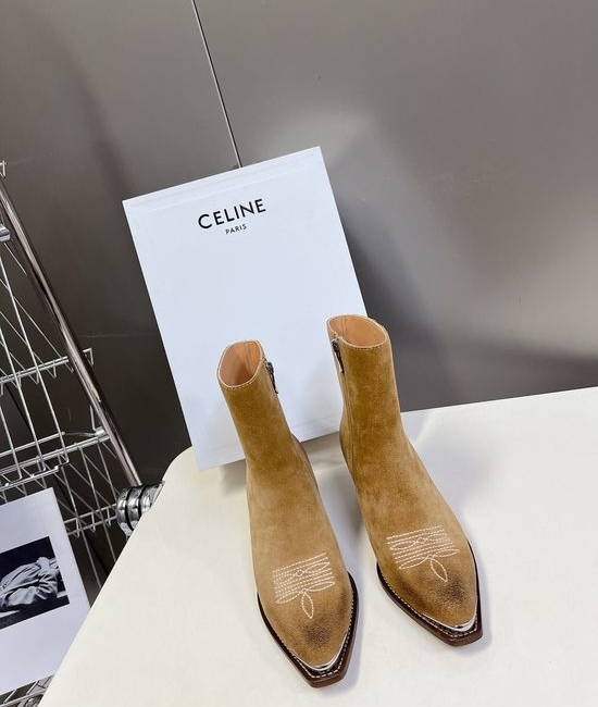 Celine Fashion Short Boots with Premium Leather Upper