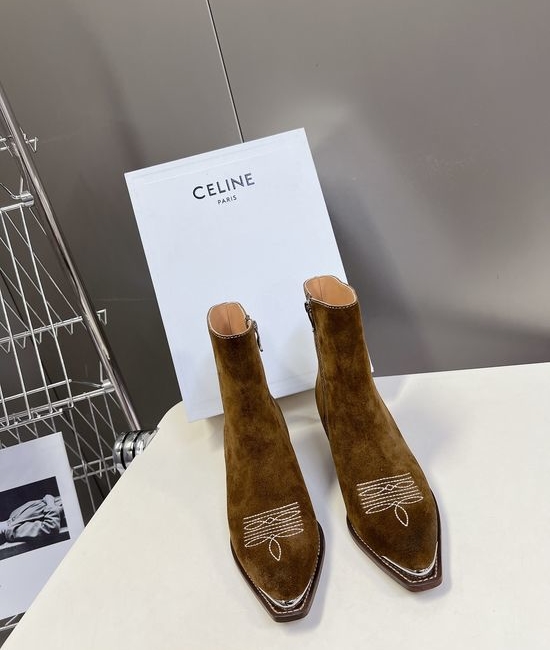 Celine Fashion Short Boots with Premium Leather Upper