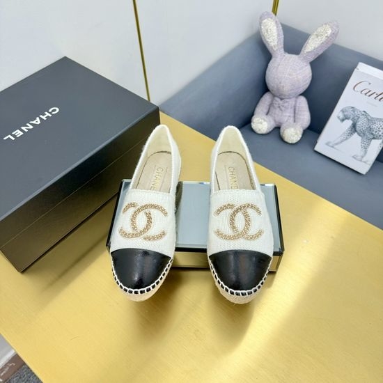 Chanel Casual Denim Espadrille Mules Slip On Comfort Shoes