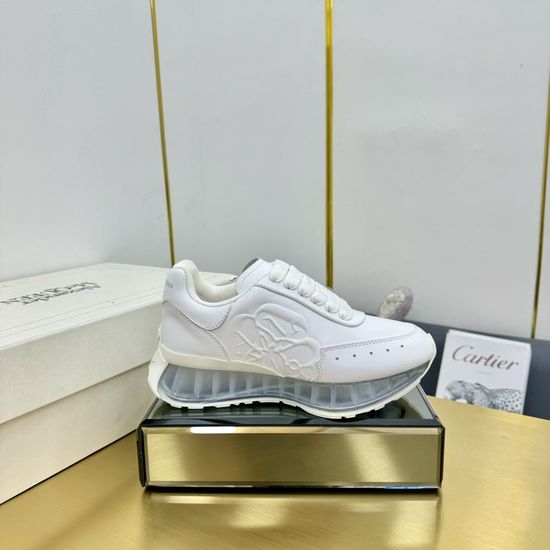 McQueen Premium Air Cushion Leather Athletic Running Sneakers