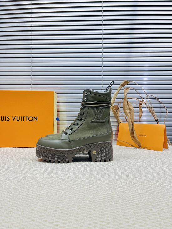 Louis Vuitton Trendy Colorblock Outdoor Ankle Boots Lightweight Wear-resistant